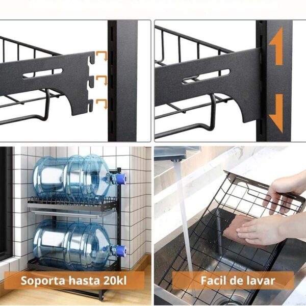 Escurridor de Platos Metálico Triple Nivel – Organizador de Cocina 3 Pisos - Image 3